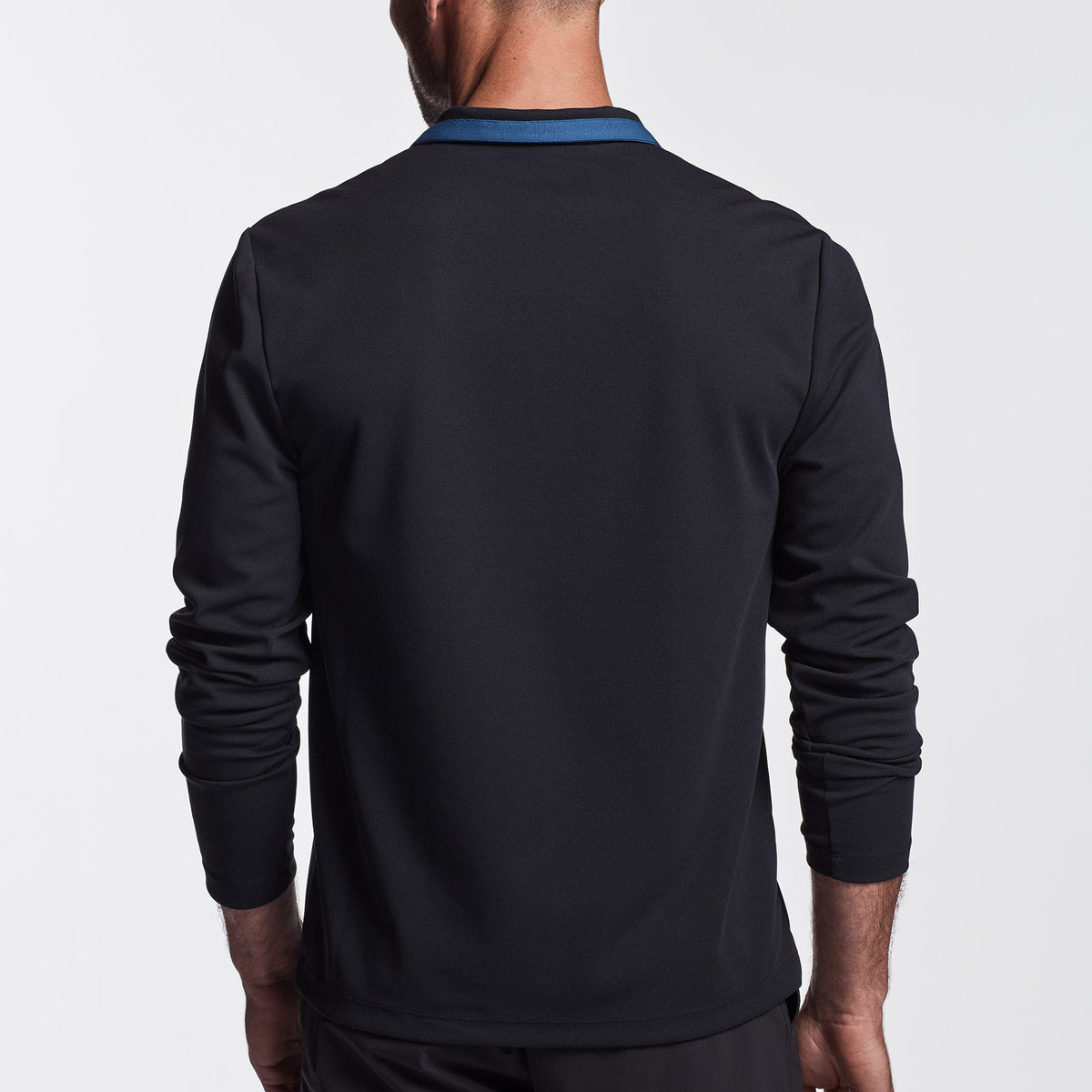 Y/OSEMITE Performance Pique Zip Tee In Navy/Reflex | James Perse Los Angeles