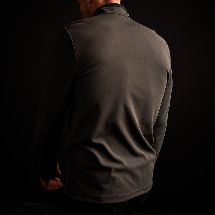 Y/OSEMITE Performance Pique Zip Tee - Slate/Black | James Perse Los Angeles