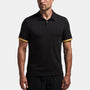 Y/OSEMITE Shoulder Stripe Performance Polo In Black | James Perse Los Angeles
