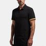 Y/OSEMITE Shoulder Stripe Performance Polo In Black | James Perse Los Angeles