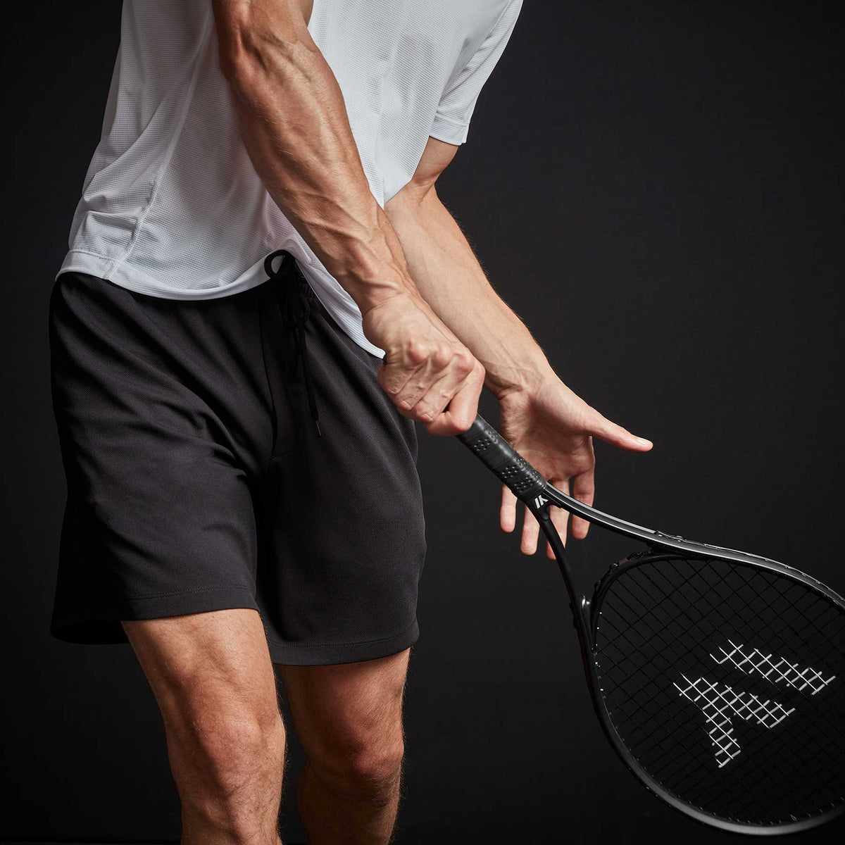 Mesh Performance Running Short in Black | James Perse Los Angeles