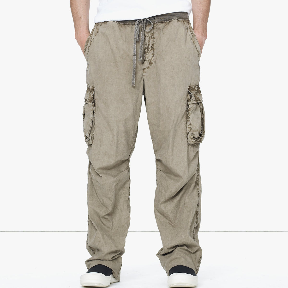 Contrast Waist Cargo Pant in Vicuna Pigment | James Perse Los Angeles