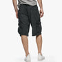 Cargo Short W/Embroidery in Carbon Pigment | James Perse Los Angeles