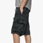 Cargo Short W/Embroidery in Carbon Pigment | James Perse Los Angeles