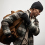Sherpa Lined Plaid Zip Jacket in Dapple Plaid | James Perse Los Angeles