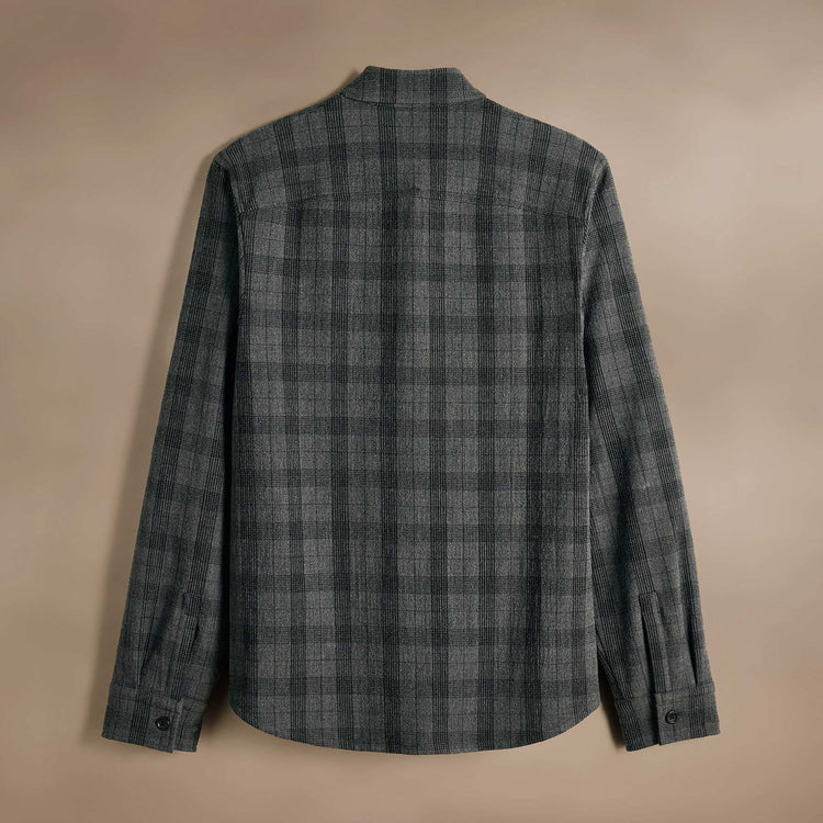 Poly Wool Twill Shirt Jacket  in Charcoal/Black | James Perse Los Angeles