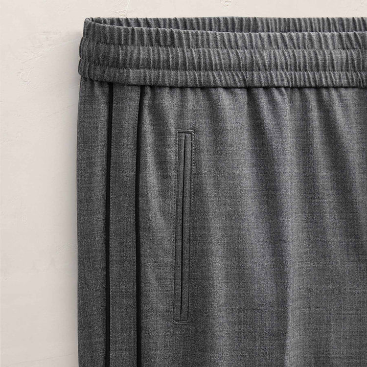 Wool Cashmere Flannel Side Piping Pant in Charcoal | James Perse Los Angeles FLAT