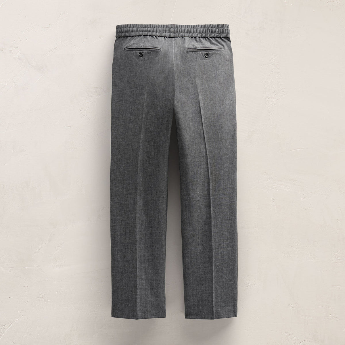 Wool Cashmere Flannel Side Piping Pant in Charcoal | James Perse Los Angeles FLAT