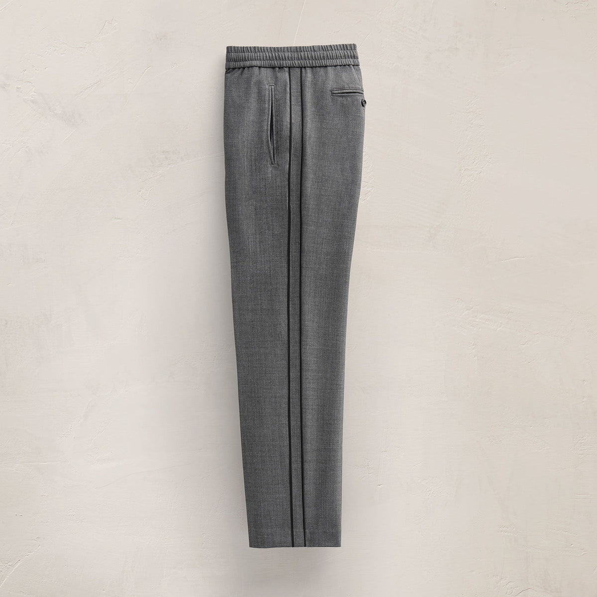 Wool Cashmere Flannel Side Piping Pant in Charcoal | James Perse Los Angeles FLAT