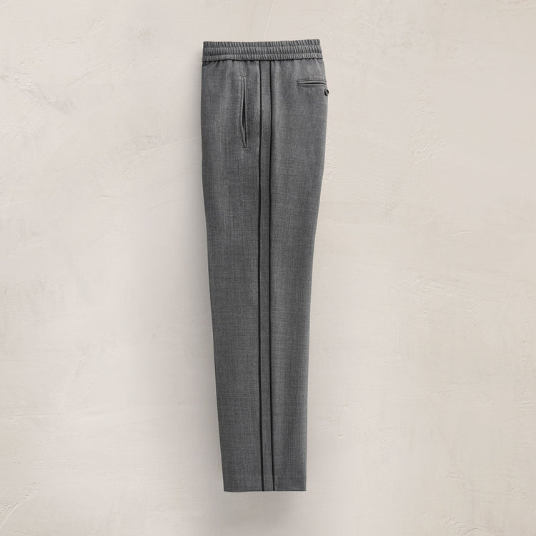 Wool Cashmere Flannel Side Piping Pant in Charcoal | James Perse Los Angeles FLAT