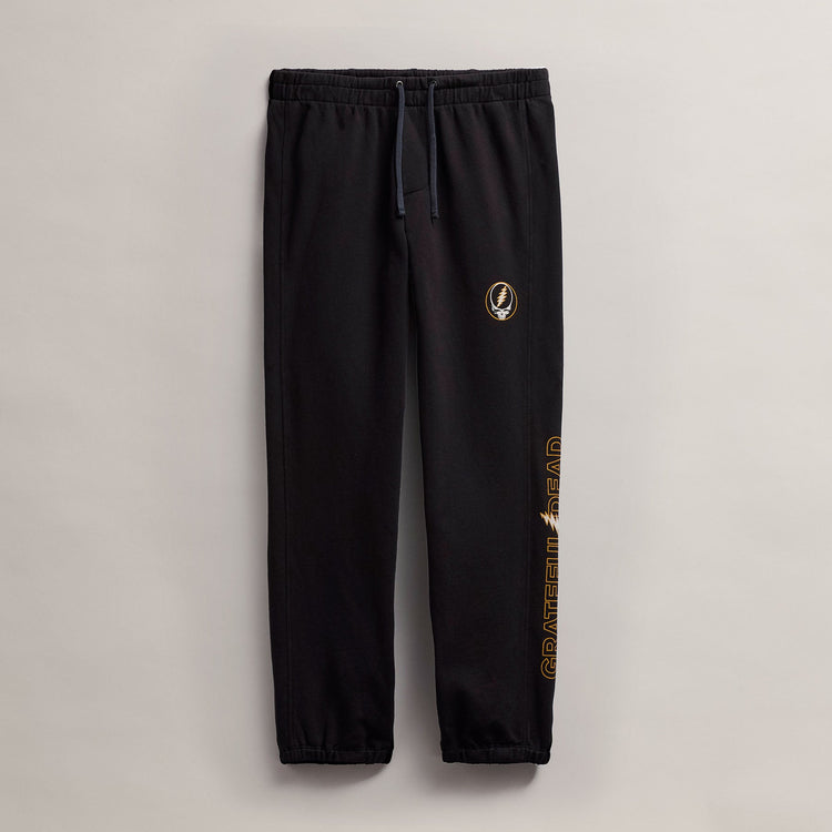Men's Grateful Dead Fleece Sweatpant in Black/Cadmium | James Perse Los Angeles