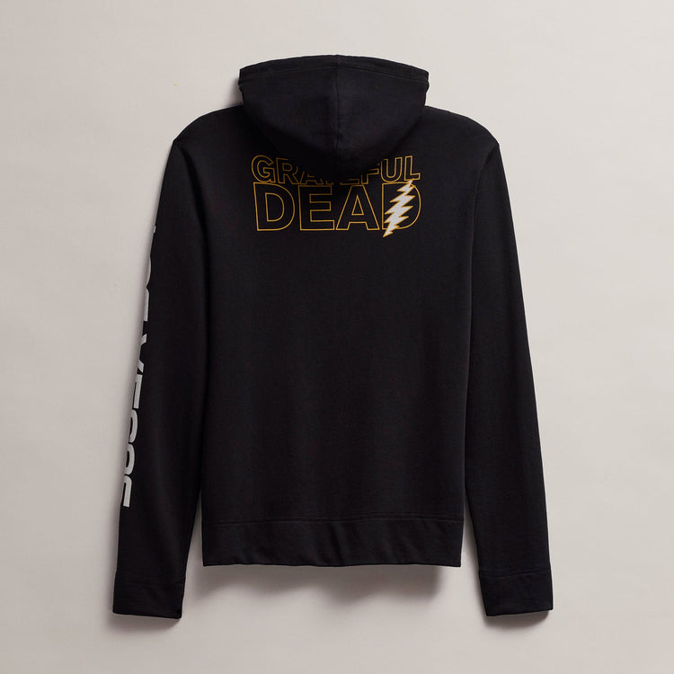 Men's Fleece Full Zip Grateful Dead in Black/Cadmium | James Perse Los Angeles