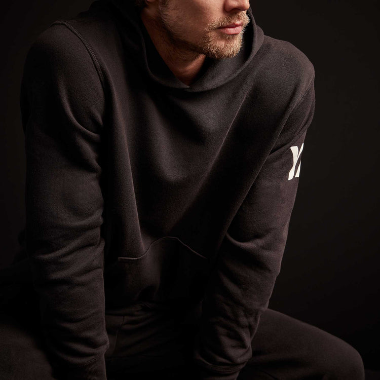 Classic French Terry Hoody - Black/White | James Perse Los Angeles