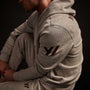 Classic French Terry Hoody - Heather Grey/Maroon | James Perse Los Angeles