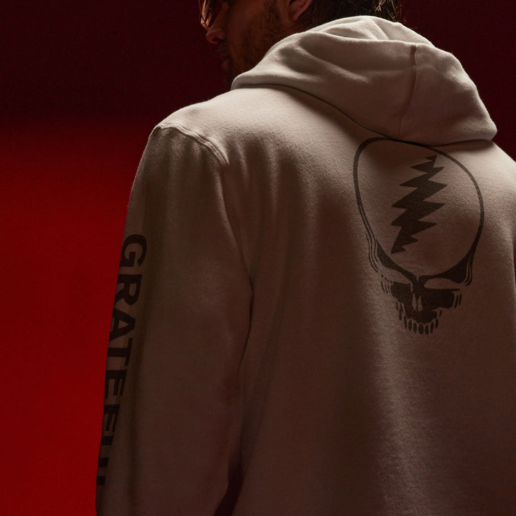 Grateful Dead Hoodie in White/Grey | James Perse Los Angeles