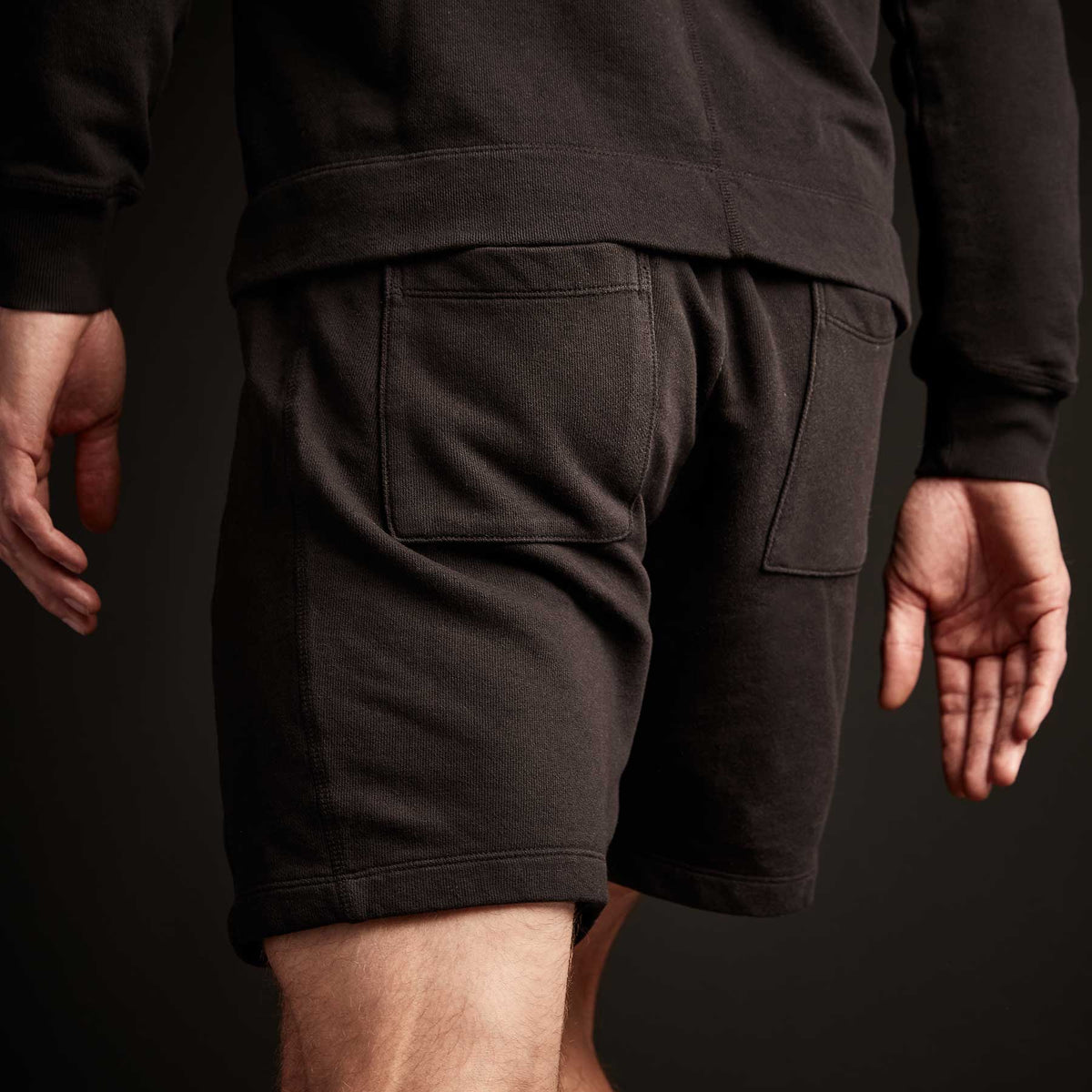 French Terry Fleece Short In Black | James Perse Los Angeles