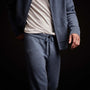Recycled Cashmere Track Pant in Denim | James Perse Los Angeles
