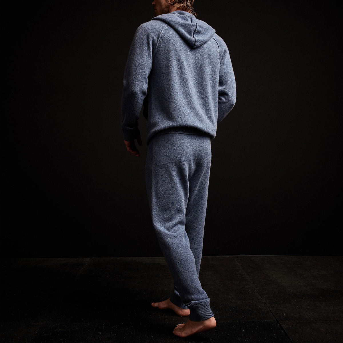 Recycled Cashmere Track Pant in Denim | James Perse Los Angeles