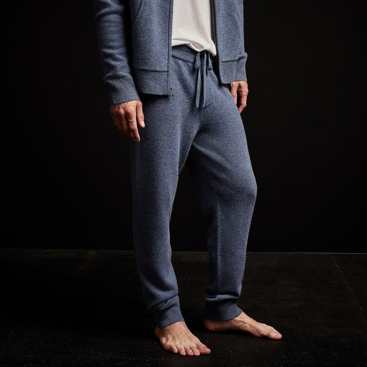 Recycled Cashmere Track Pant in Denim | James Perse Los Angeles