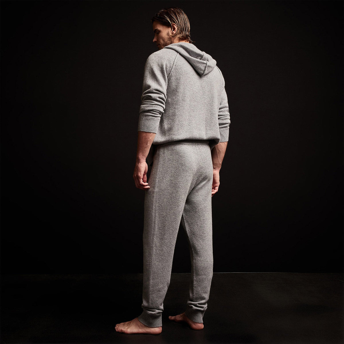 Recycled Cashmere Track Pant in Heather Grey | James Perse Los Angeles