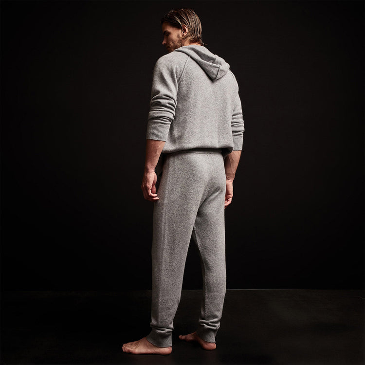 Recycled Cashmere Track Pant in Heather Grey | James Perse Los Angeles
