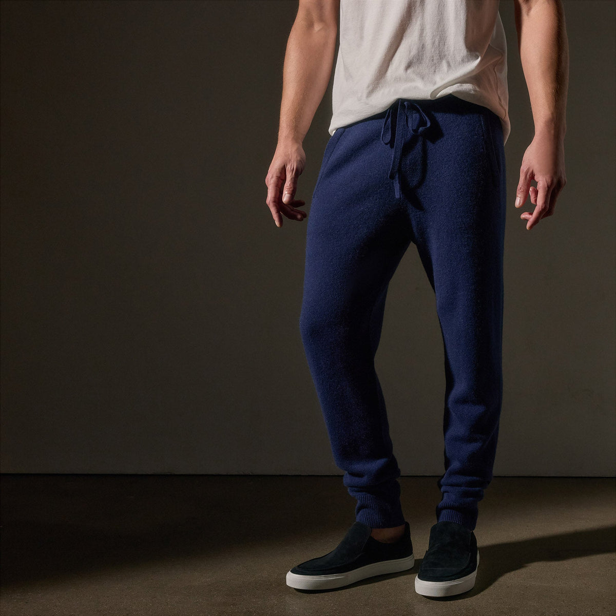 Recycled Cashmere Trucker Pant with Pockets  in Royal Blue | James Perse Los Angeles