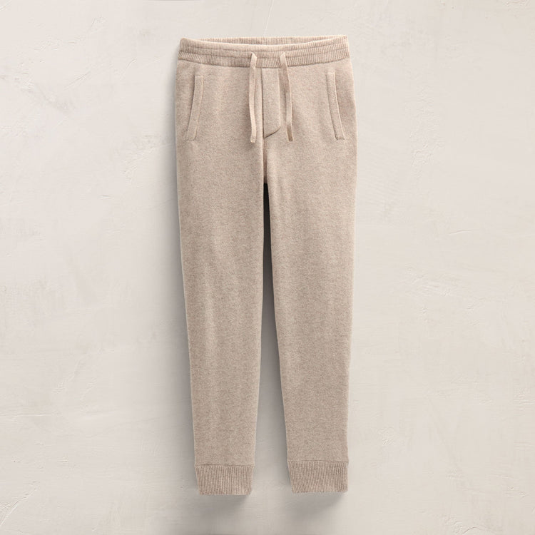 Recycled Cashmere Track Pant With Pockets in Stone | James Perse Los Angeles FLAT