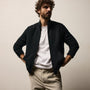 Recycled Cashmere Full Zip Sweater in Black | James Perse Los Angeles