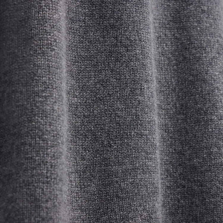 Recycled Cashmere Full Zip Sweater in Flannel | James Perse Los Angeles FLAT