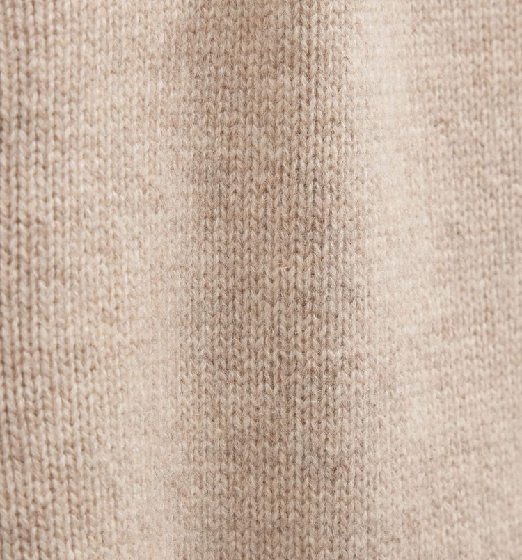 Recycled Cashmere Full Zip Sweater In Stone | James Perse Los Angeles FLAT