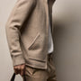 Recycled Cashmere Full Zip Sweater In Stone | James Perse Los Angeles