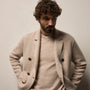 Double Breasted Cashmere Blazer in Stone | James Perse Los Angeles