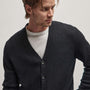 Recycled Cashmere Cardigan in Black | James Perse Los Angeles