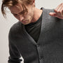 Recycled Cashmere Cardigan in Flannel | James Perse Los Angeles