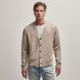 Recycled Cashmere Cardigan in Stone | James Perse Los Angeles