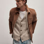 Recycled Cashmere Cardigan in Stone | James Perse Los Angeles