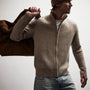 Recycled Cashmere Cardigan in Coyote | James Perse Los Angeles