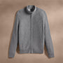 Recycled Cashmere Cardigan in Heather Grey | James Perse Los Angeles