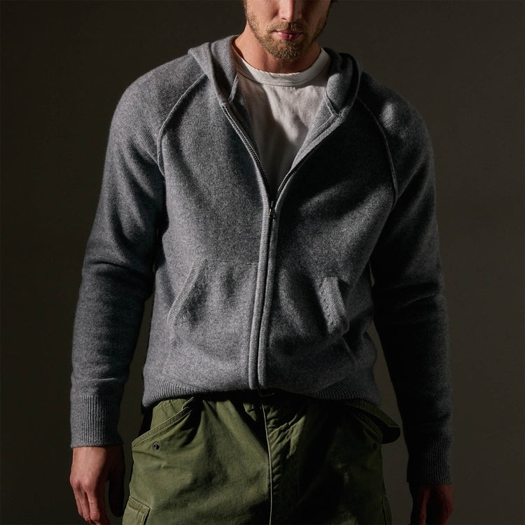 Recycled Cashmere Jacket  in Heather Grey | James Perse Los Angeles