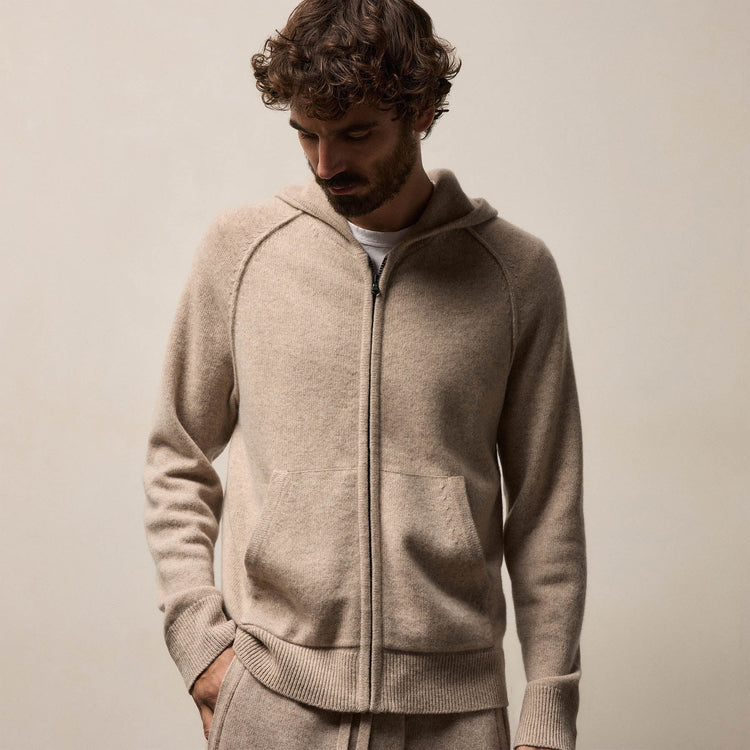Recycled Cashmere Jacket in Stone | James Perse Los Angeles