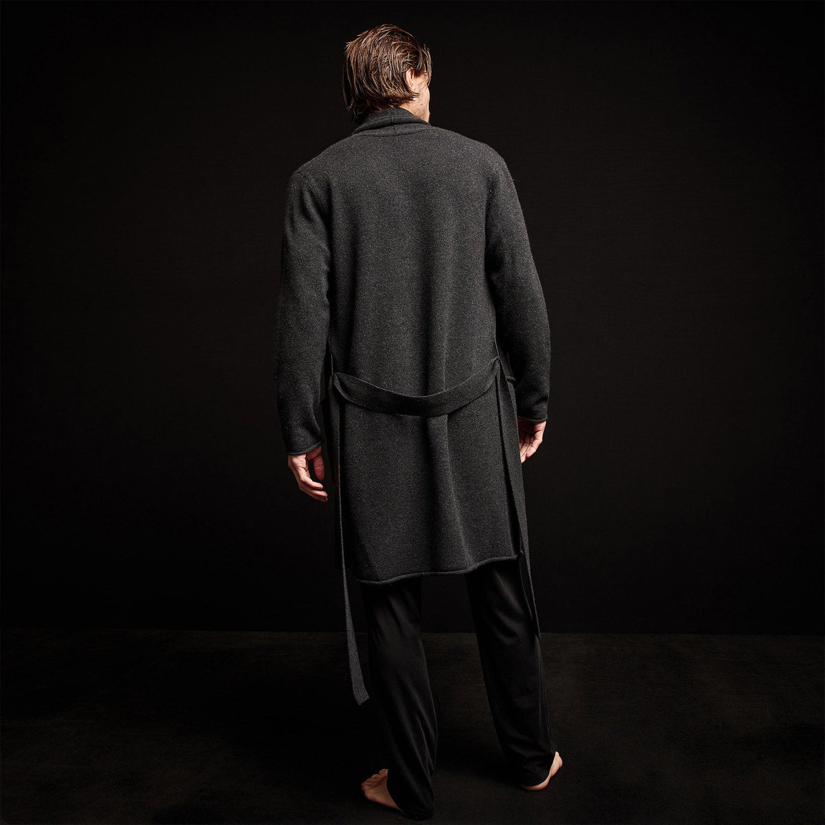 Recycled Cashmere Robe in Coal | James Perse Los Angeles