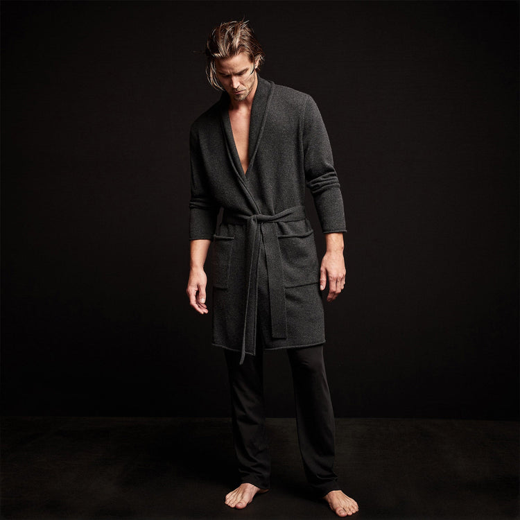 Recycled Cashmere Robe in Coal | James Perse Los Angeles