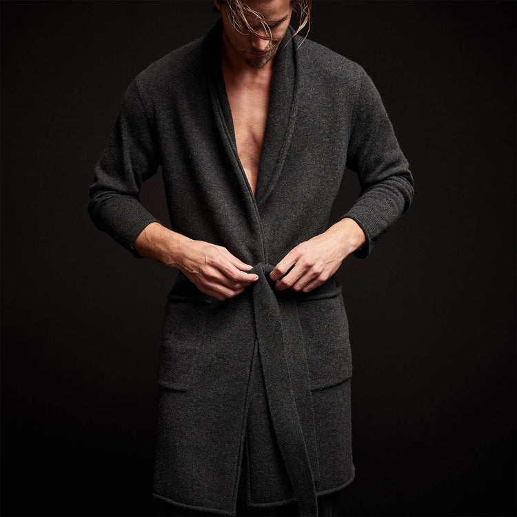Recycled Cashmere Robe in Coal | James Perse Los Angeles