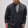 Marled Shawl Collar Cardigan in Charcoal Marl | James Perse Los Angeles