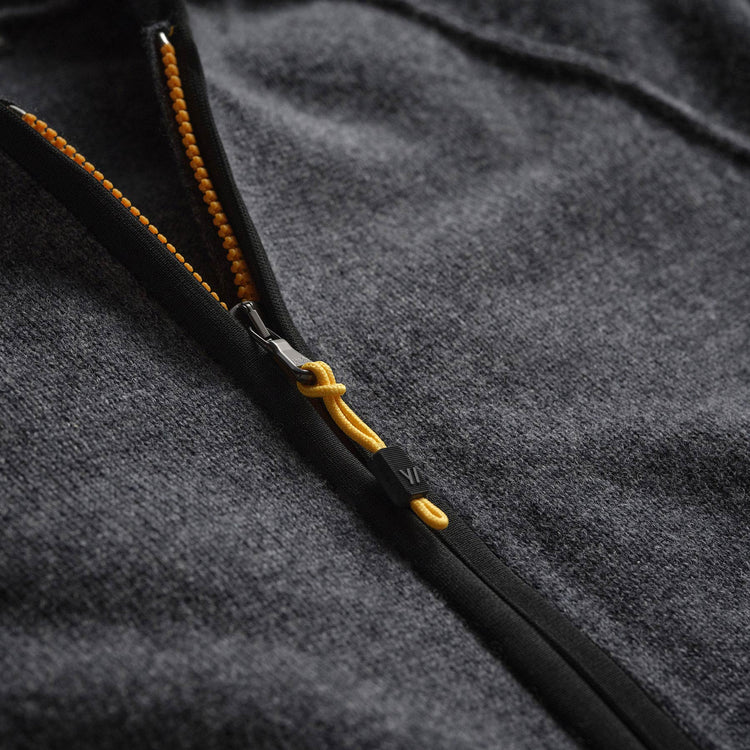 Cashmere Track Jacket  in Flannel/Coal | James Perse Los Angeles
