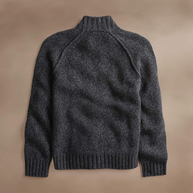 Chunky Cashmere Zip Up  in Charcoal Marl | James Perse Los Angeles