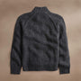 Chunky Cashmere Zip Up  in Charcoal Marl | James Perse Los Angeles