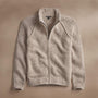 Chunky Cashmere Zip Up in Stone Marl | James Perse Los Angeles