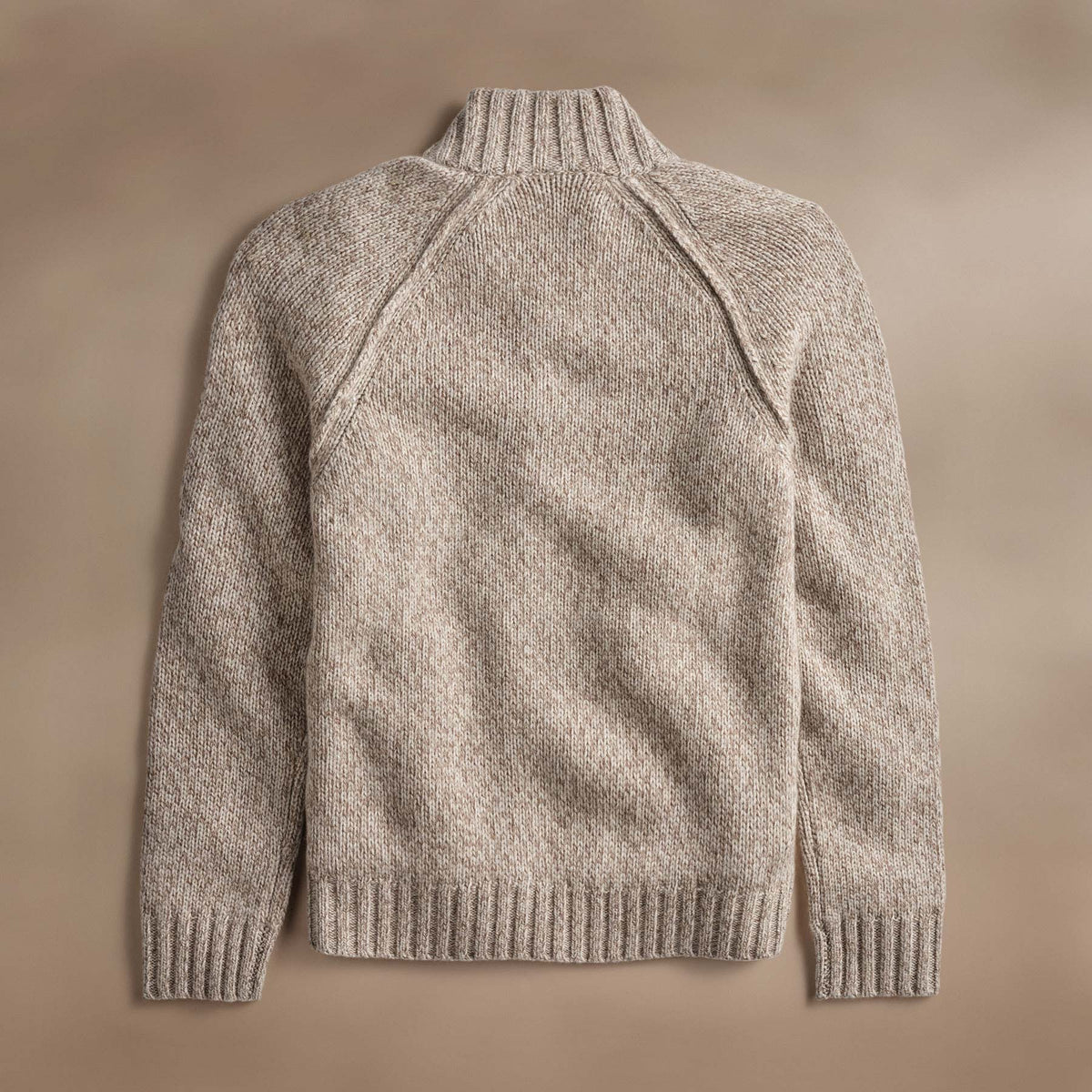 Chunky Cashmere Zip Up in Stone Marl | James Perse Los Angeles