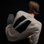 Crew Neck W/ Double Bar Intarsia in Stone | James Perse Los Angeles